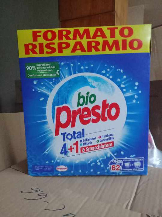 Прах за пране bio Presto, 62 пранета, универсален, италиански